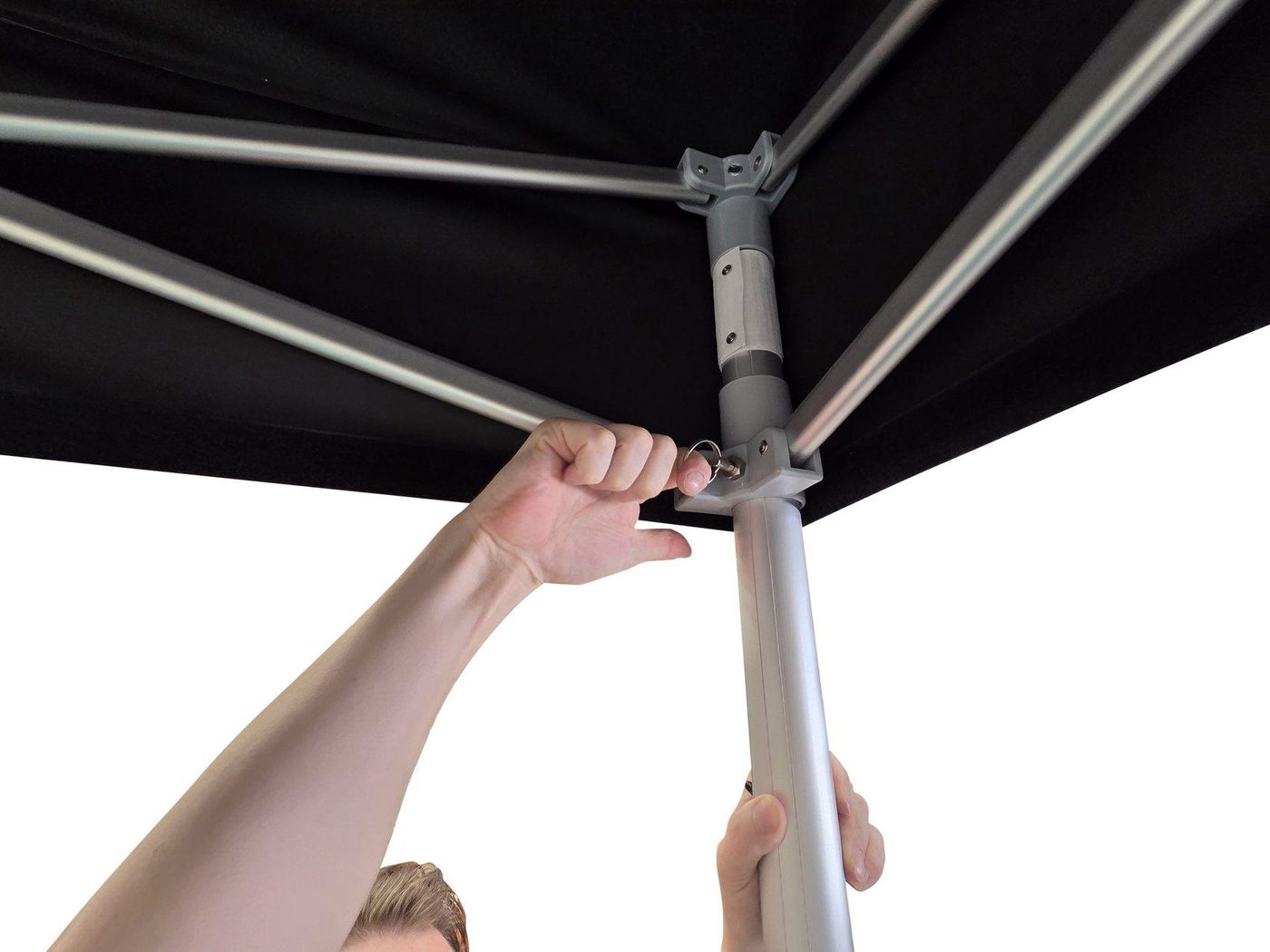 Locking pin on frame