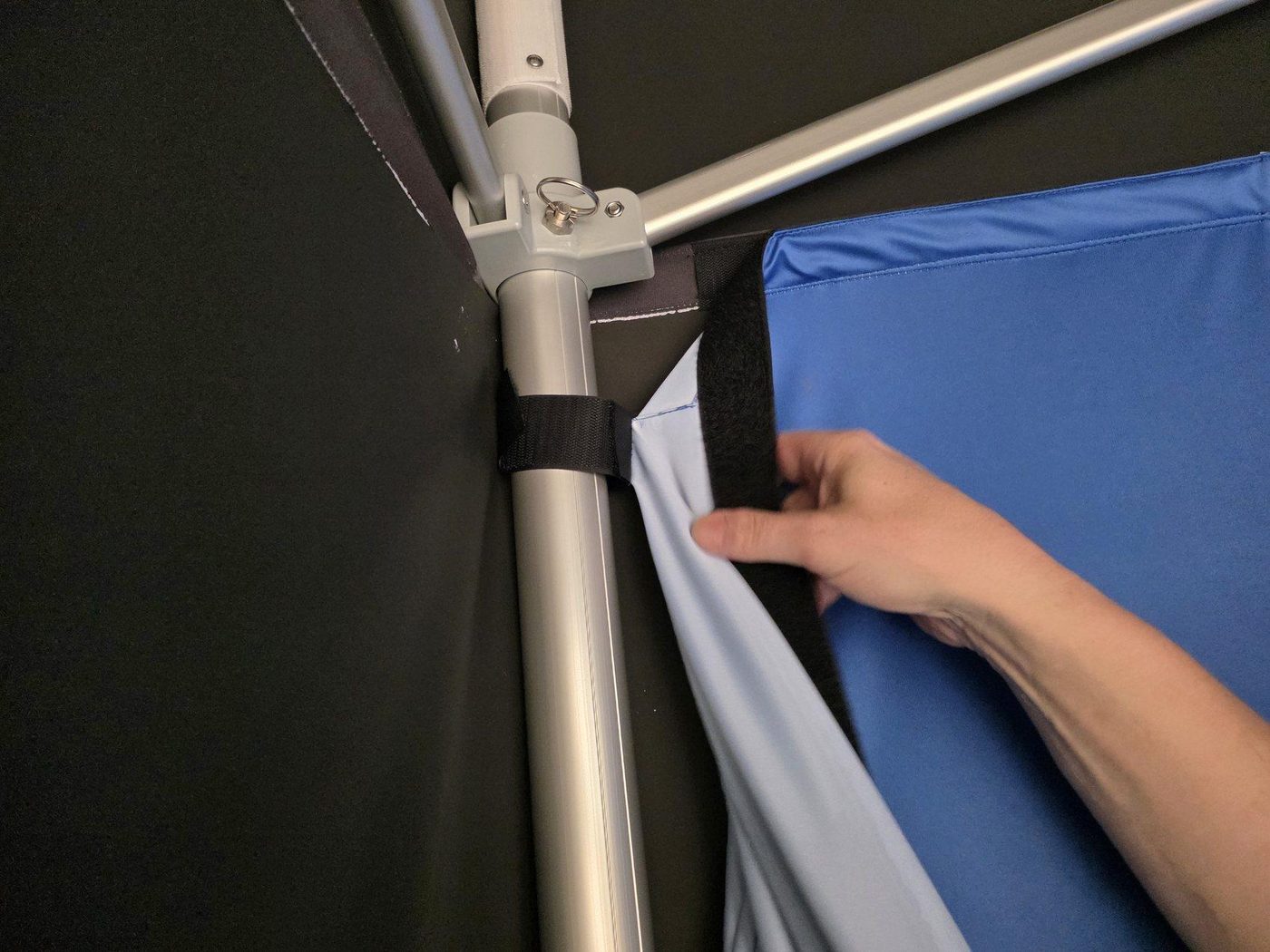 Interior chroma fabric installed