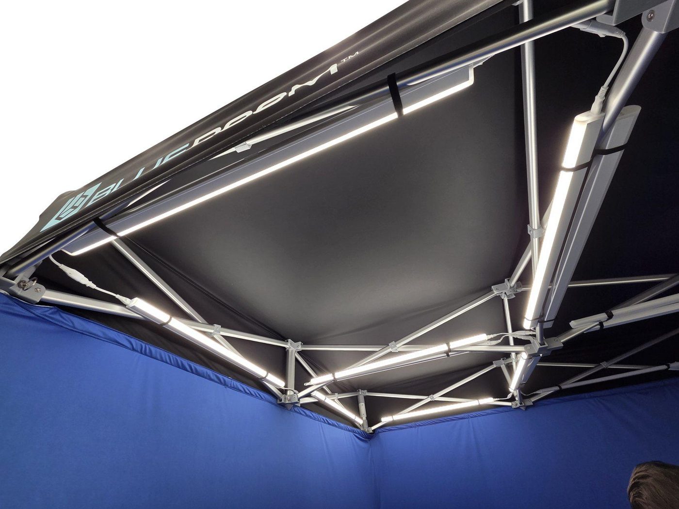 Ceiling frame showing mounting positions